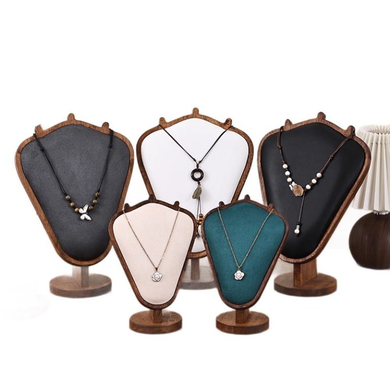 Premium Wood Frame Necklace Display Bust Assortment