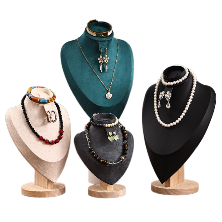 Premium Velvet Jewelry Display Bust Assortment