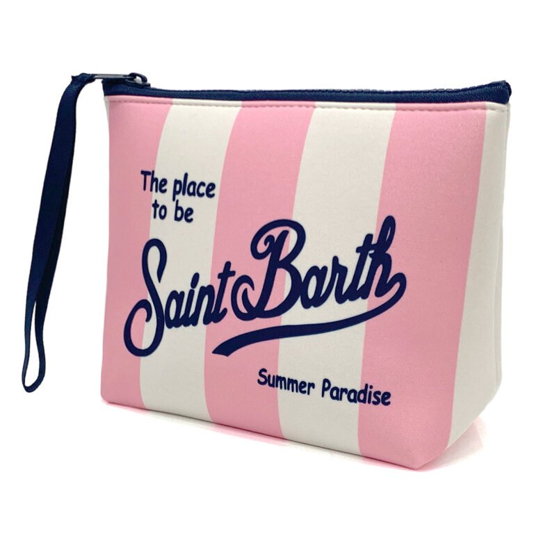 Pink Striped Resort-Graphic Cosmetic Pouch