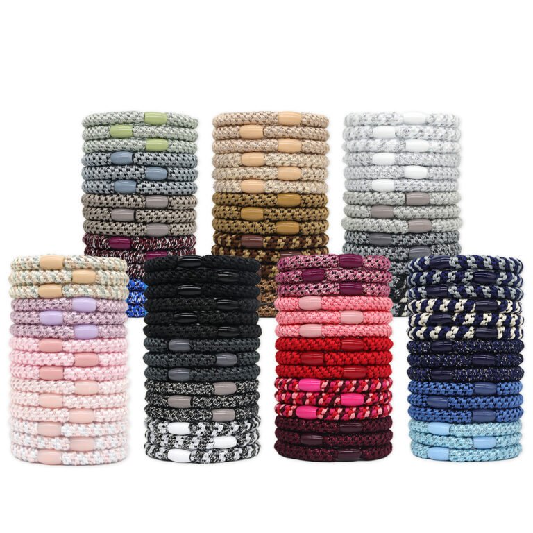 Multi-Color Woven Elastic No Slip Hair Ties