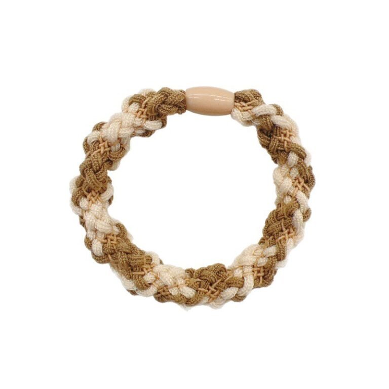 5 Colors Braided Contrast Coffee Tone Elastic Hair Ties