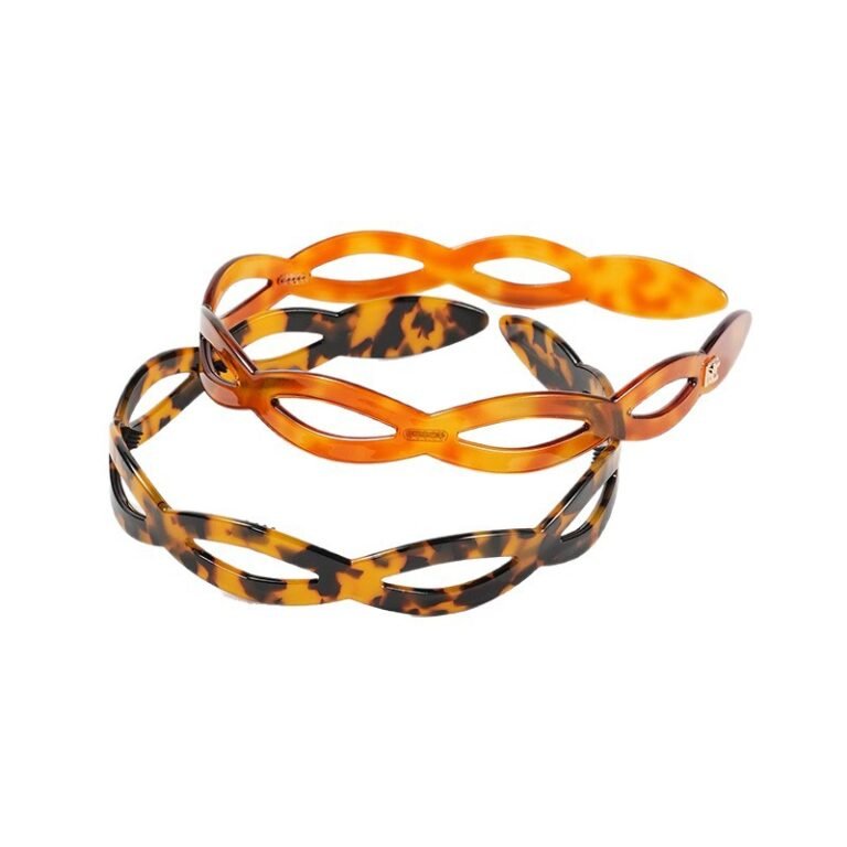Tortoise Marbled Hollow Chain Link Acetate Headband