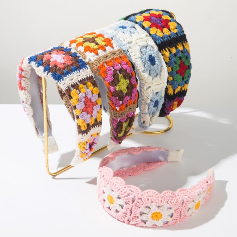 6 Styles Hand Crochet Floral Wide Fabric Headbands