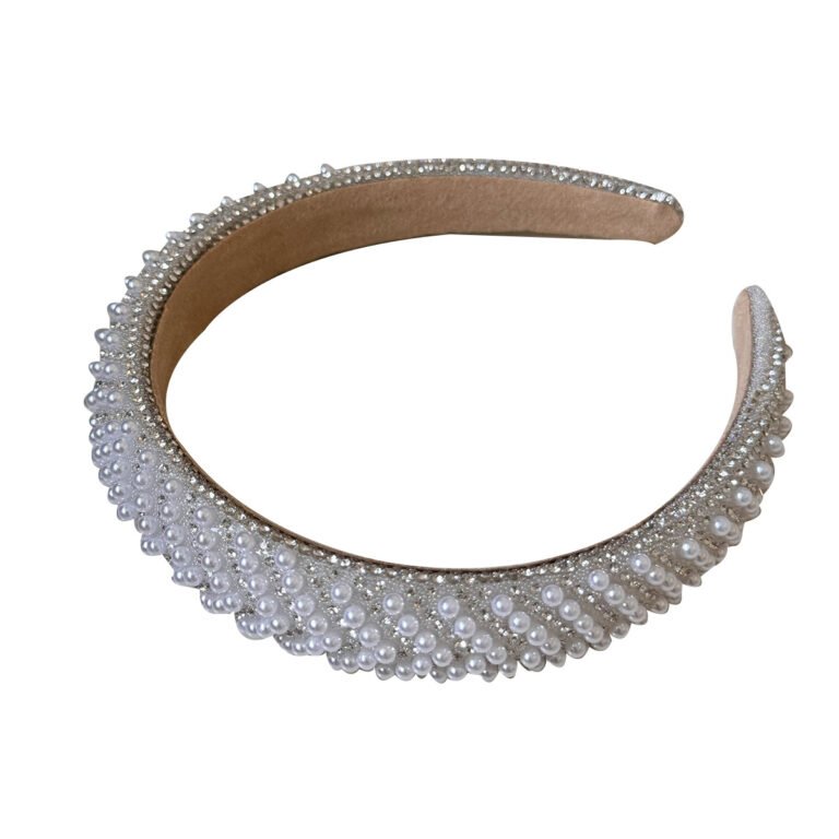3 Styles Pearl Rhinestone Thin Velvet Lined Headbands