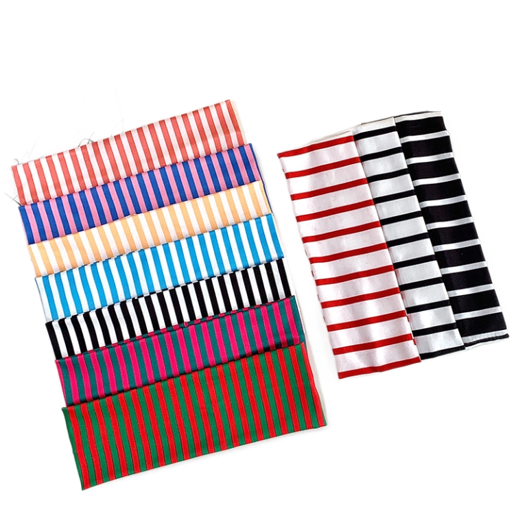 7 Colors Contrast Stripe Padded Wide Fabric Headbands