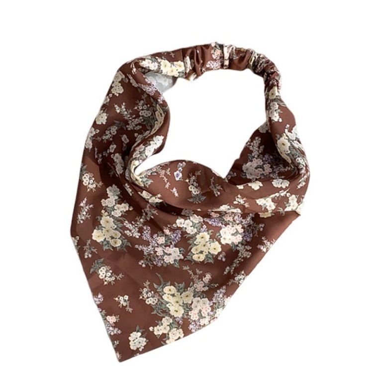 4 Colors Floral Elastic Triangle Bandana Head Scarf