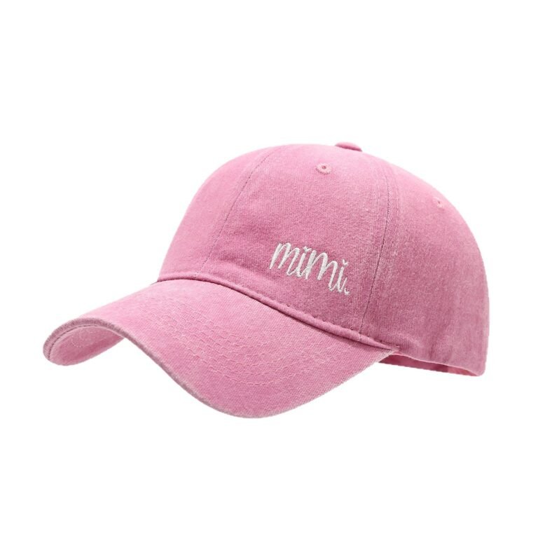 Washed Cotton Vintage-Style “mimi” Embroidered Baseball Cap