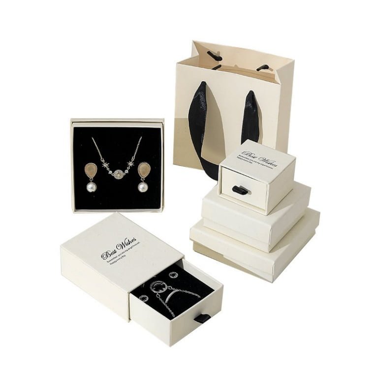 Premium Cream Jewelry Packaging Collection