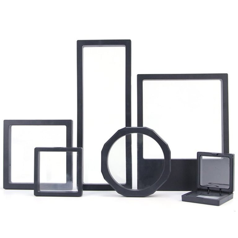 Matte Black 3D Floating Suspension Display Cases