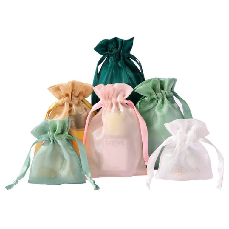 Premium Sheer Organza Drawstring Gift Pouches