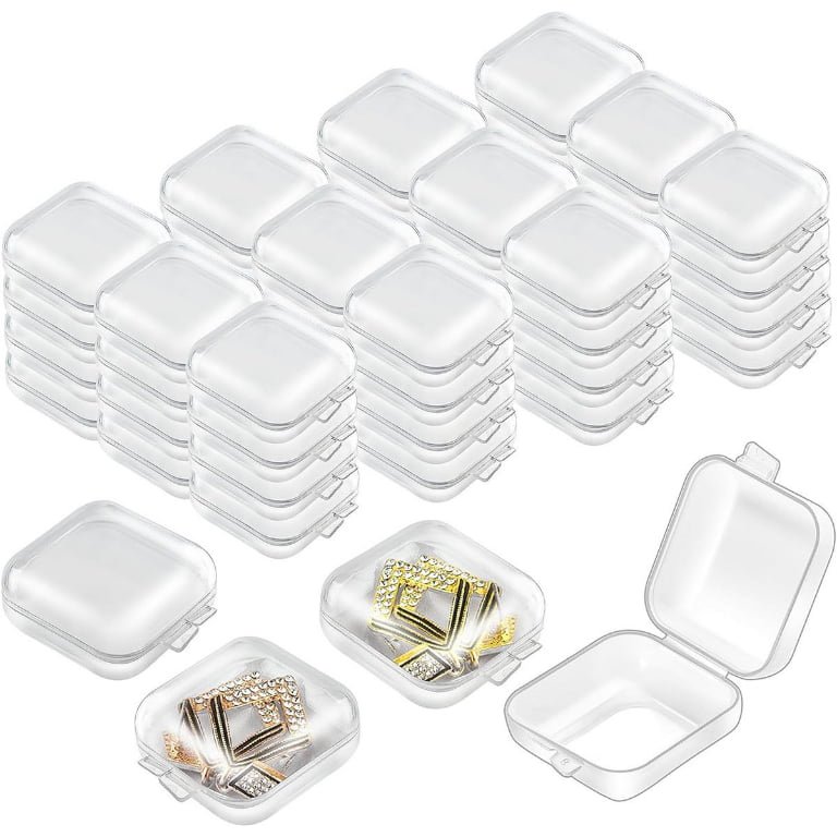 Mini Transparent Hard Plastic Jewelry Boxes