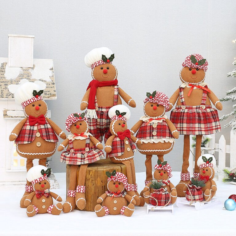 Gingerbread Family Plush Holiday Decor Collection